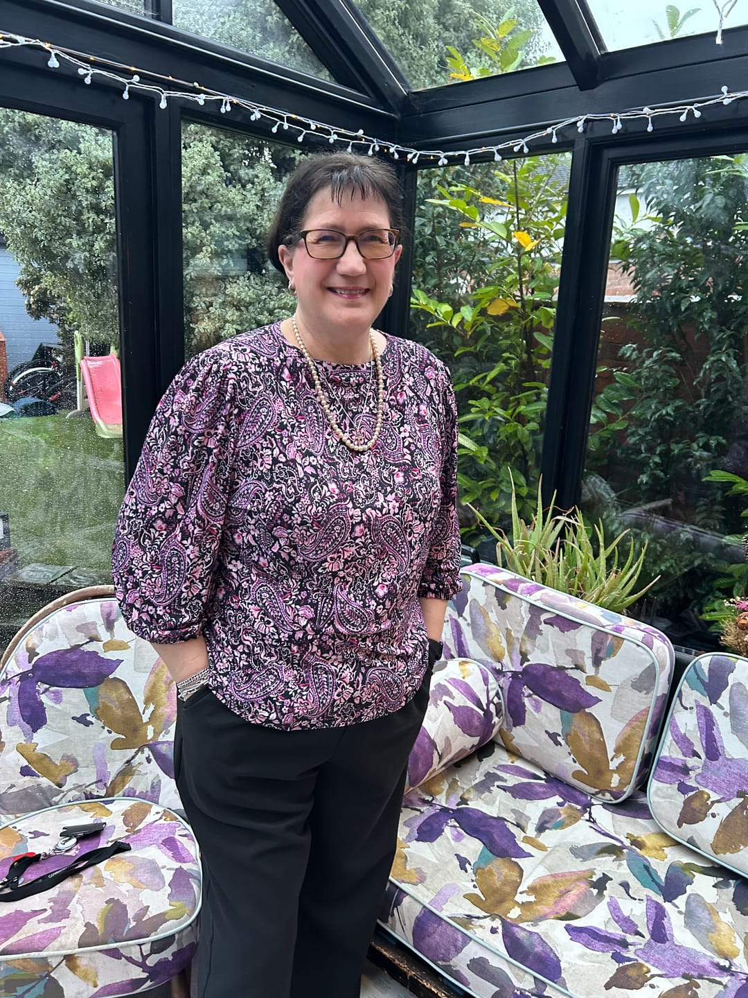 Customer photo review of Paisley Floral Viscose Jersey Fabric
