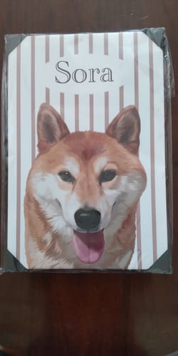 Customer photo review of Petcanva©オーダーメイド ペット似顔絵【3点セット】