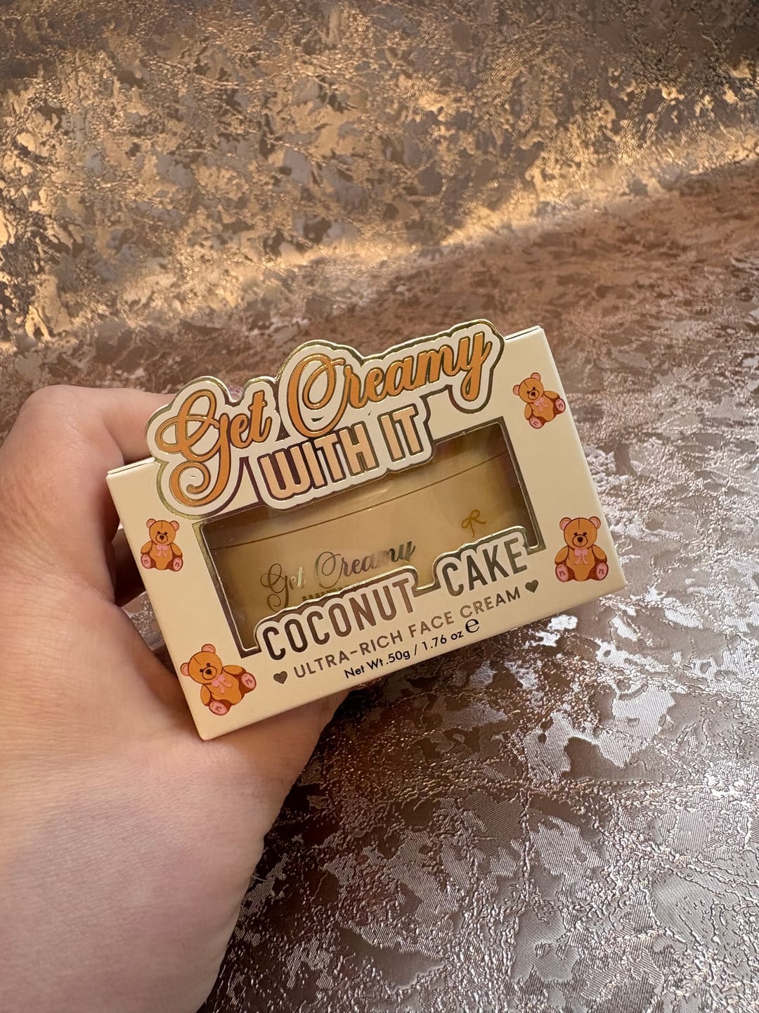 Customer photo review of Get Creamy With It Rich Face Cream - Coconut Cake