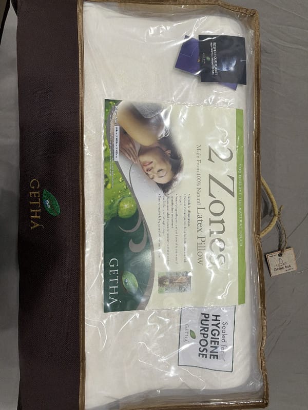 Customer photo review of Getha 2 Zone Latex Pillow (Cotton Fabric / Tencel Fabric)