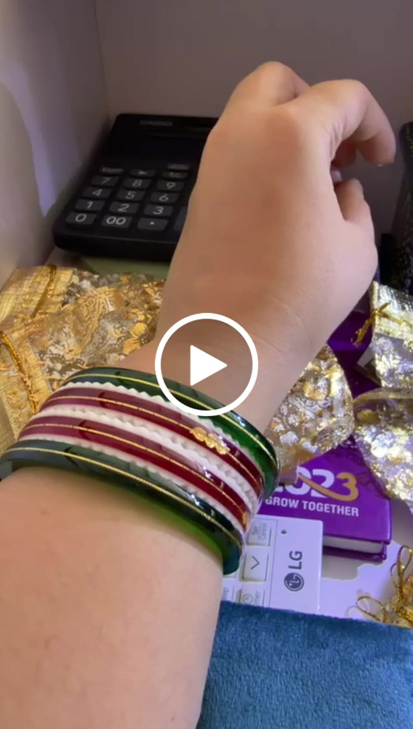 Customer video review of Red – “Crimson Charm Women’s Bangle” (Pack of 1 Pair) (2 pis)