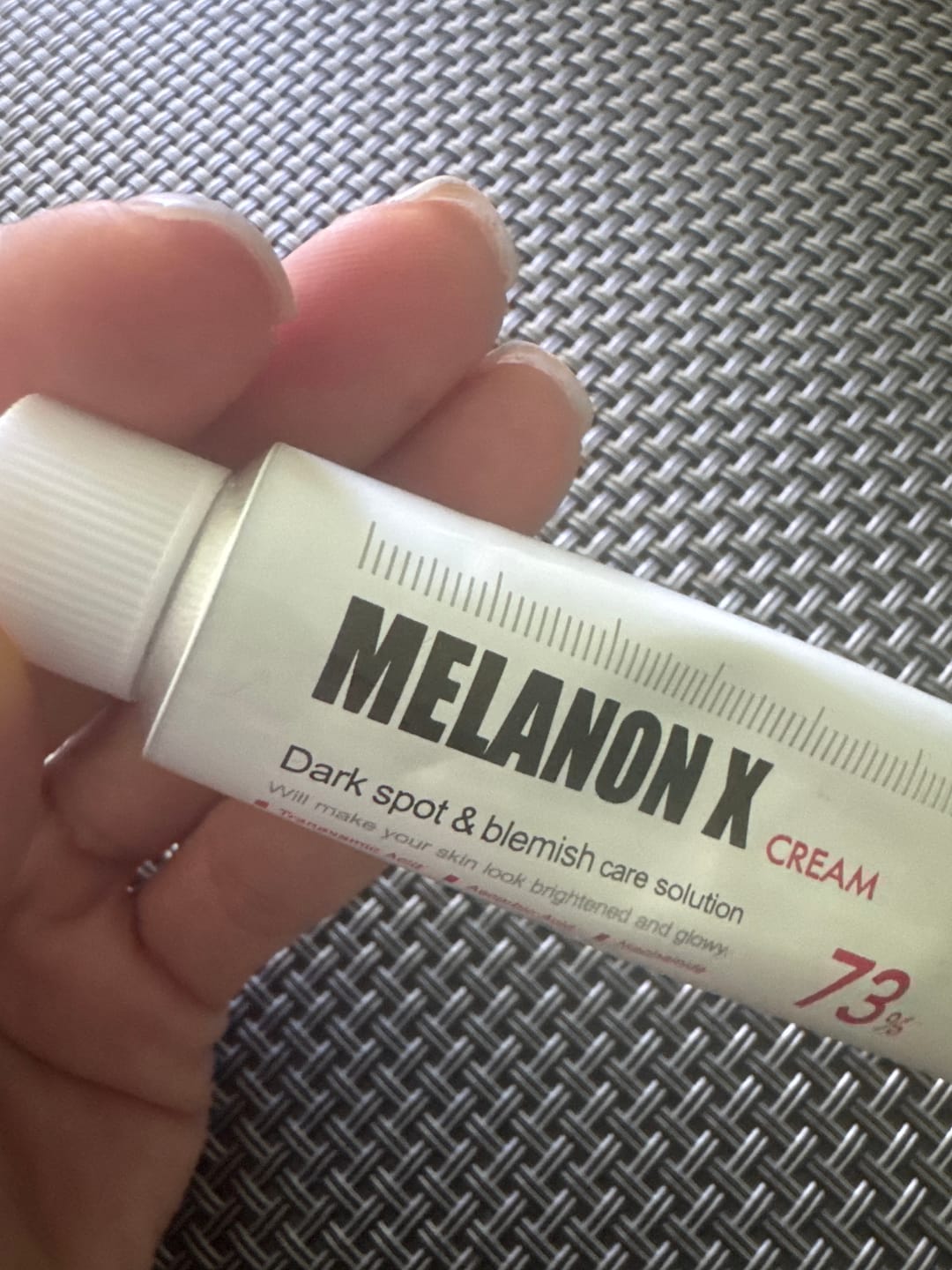 Customer photo review of Balinošs krēms pigmentācijas plankumu novēršanai Medi-Peel Melanon X Cream