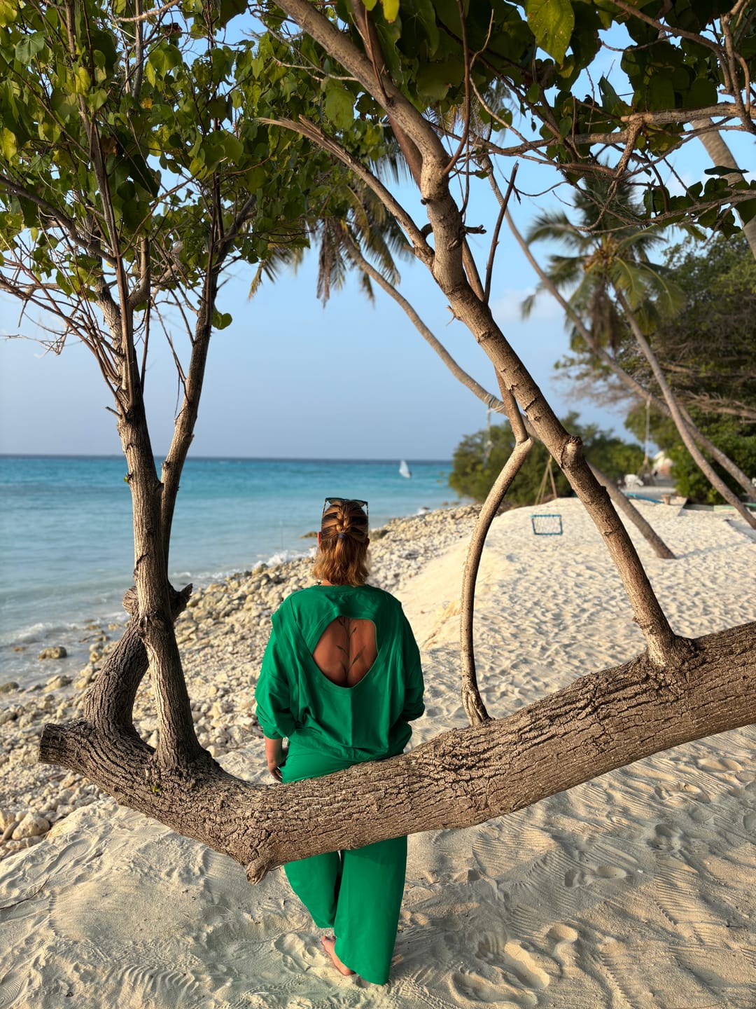 Customer photo review of Green Oversized Sweat Set with Open Back