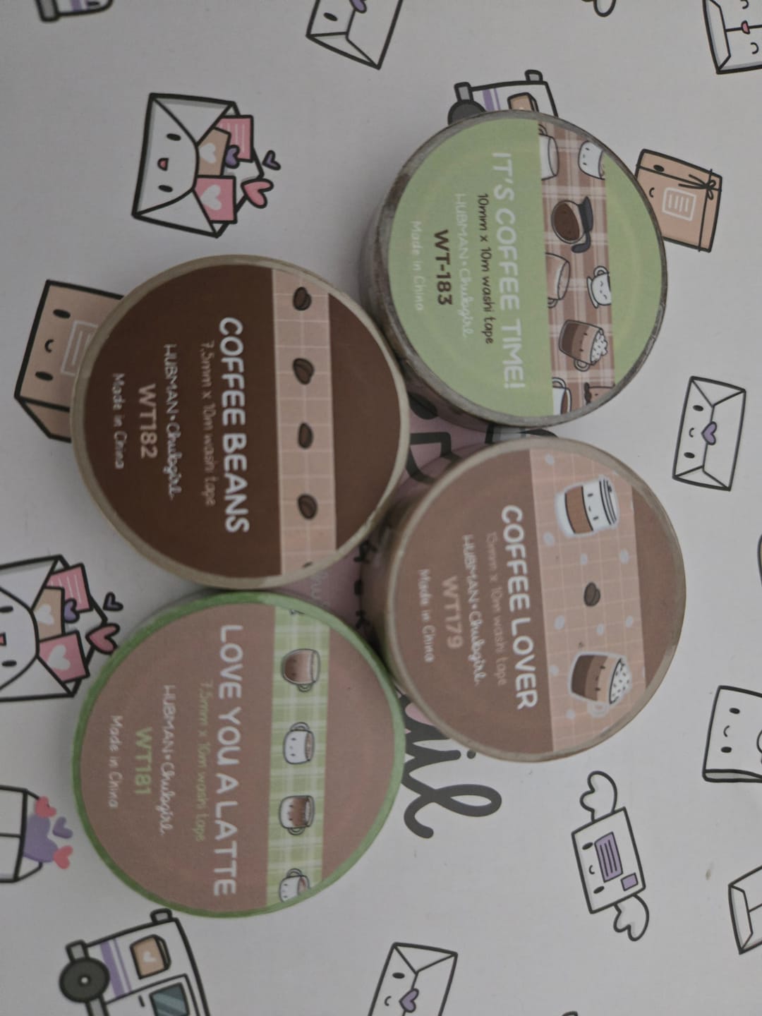 Customer photo review of Coffee Lovers Washi Tape (Set of 4)