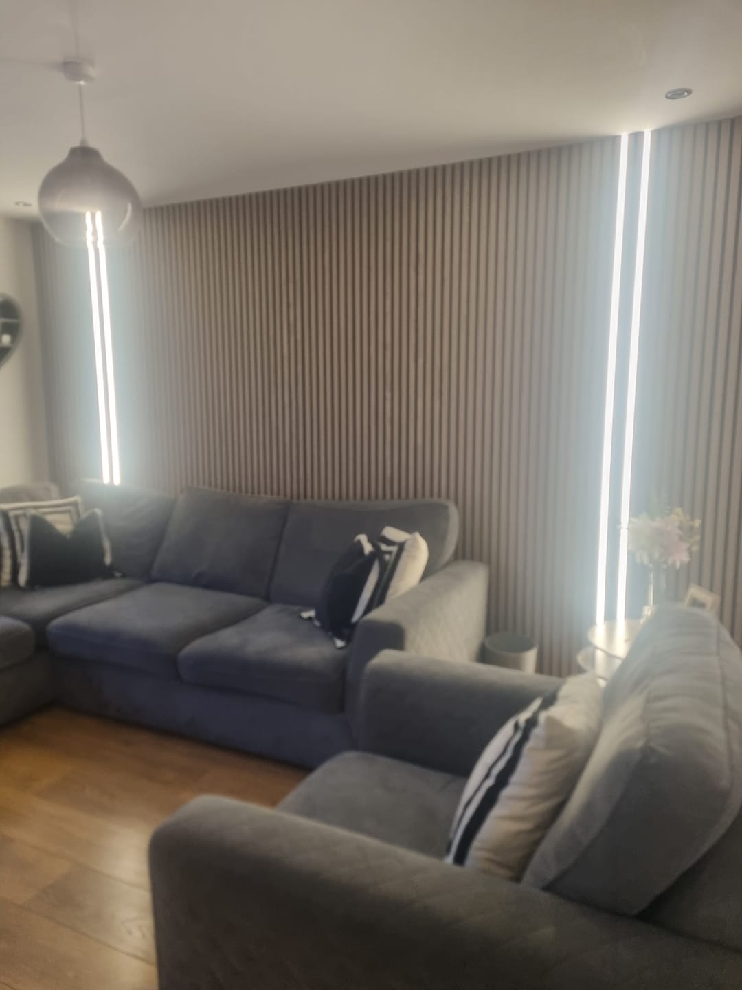 Customer photo review of LED Strip Lighting Kit For Slat Wall Panels – 2-Pack