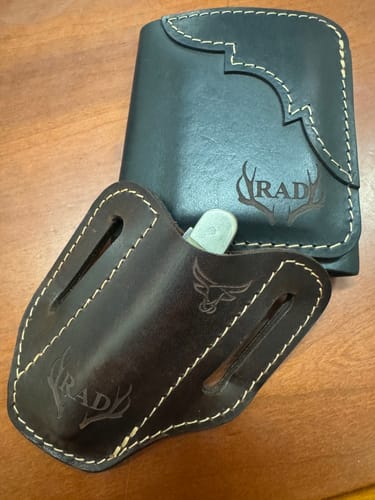 Customer photo review of Custom Leather Knife Sheath