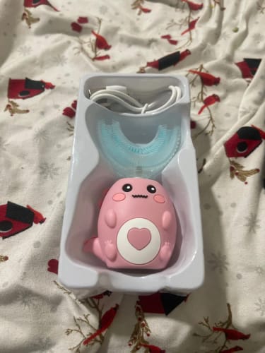 Customer photo review of Children U-shaped Electric Toothbrush 360 Degrees Smart Cartoon Kids silicone Toothbrush Automatic Rechargeable Sonic Toothbrush