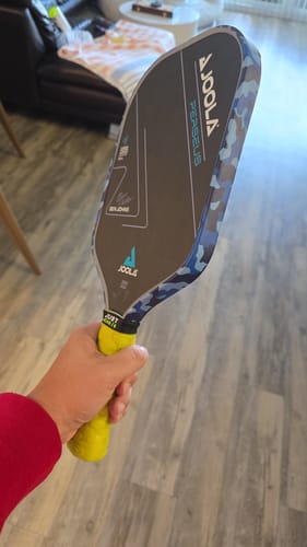 Customer photo review of Blue Camo Edge Tape (3 pack) - Pickleball Paddle Edge Tape