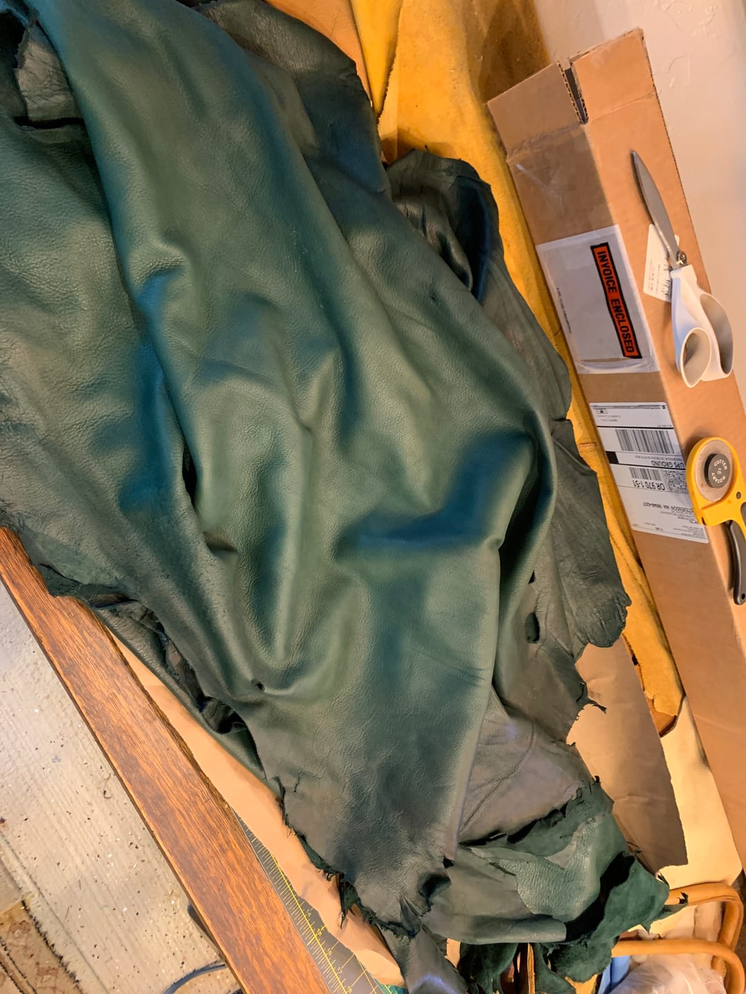 Customer photo review of Traditional Moccasin Deerskin, 2-3 oz | Premium Deer Hide
