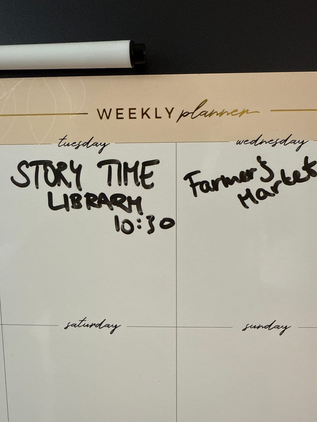 Customer photo review of Weekly Planner Magnet - Beige
