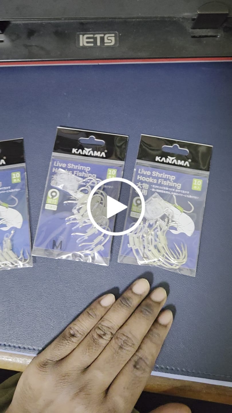 Customer video review of Kanama Luminous Live Shrimp Hooks