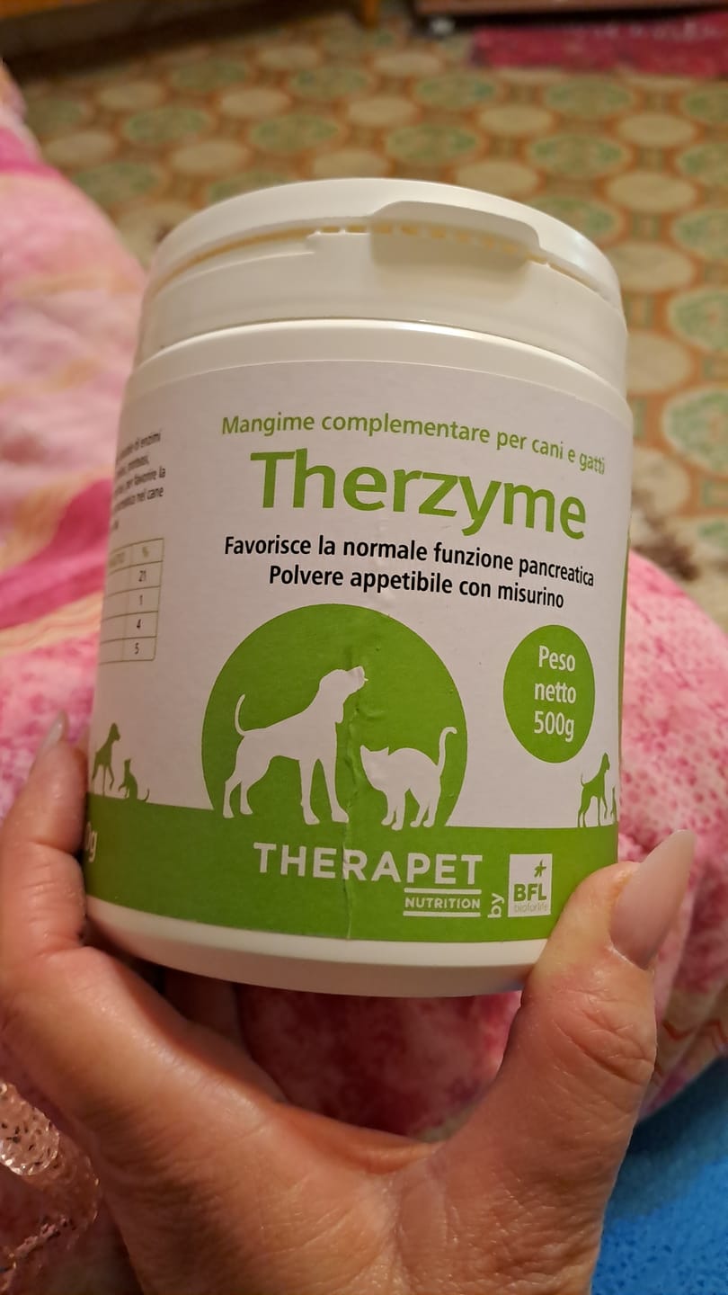 Customer photo review of THERZYME (500 gr) – Mangime per Salute Pancreatica Di Cani e Gatti