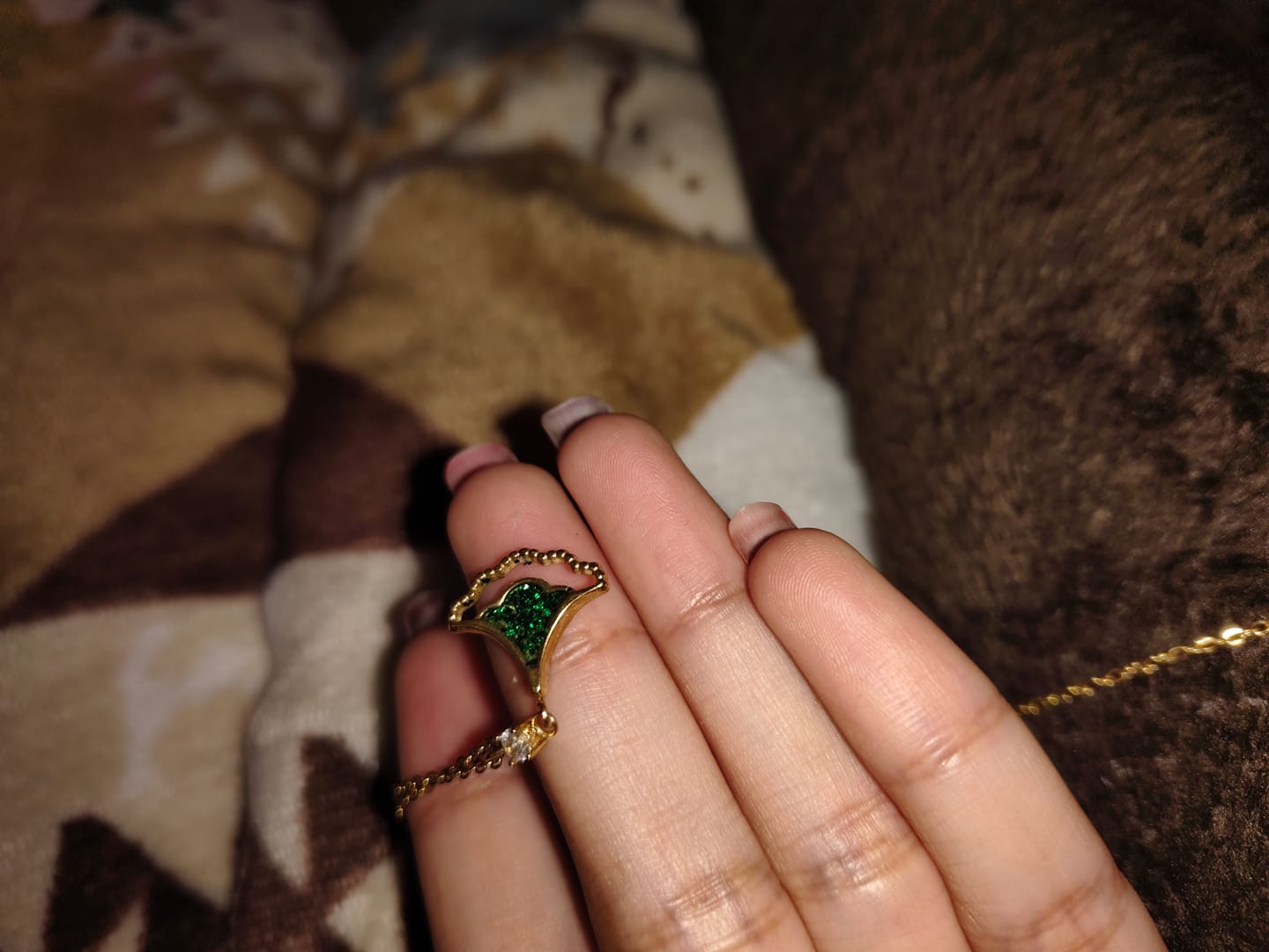 Customer photo review of Ginkgo Leaf Pendant