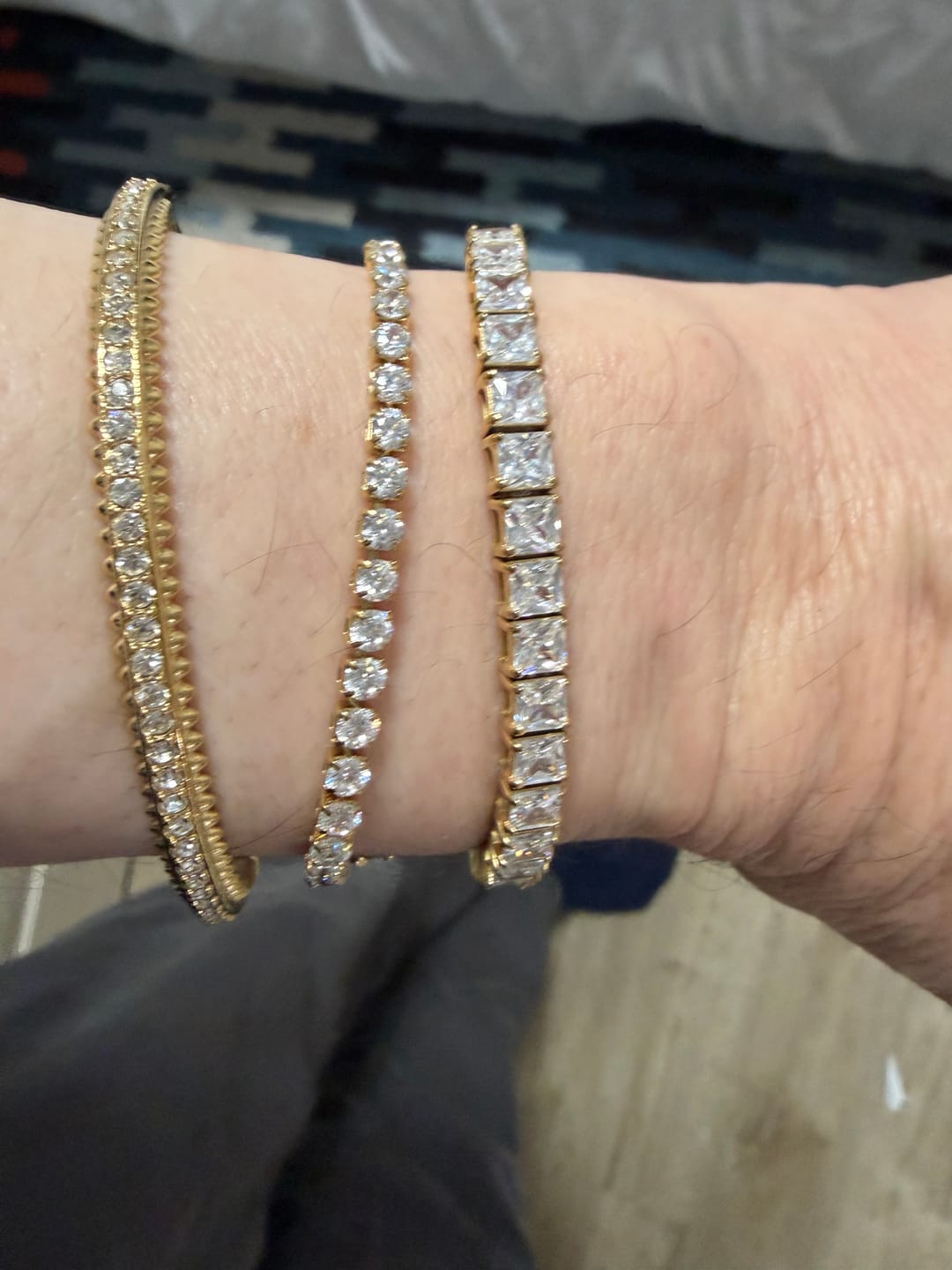 Customer photo review of Luxe Tennis Bracelet