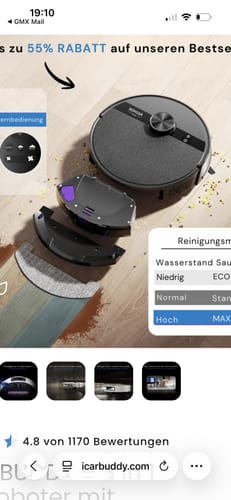 Customer photo review of HOME BUDDY –  3 in 1 Saugroboter mit Wischfunktion