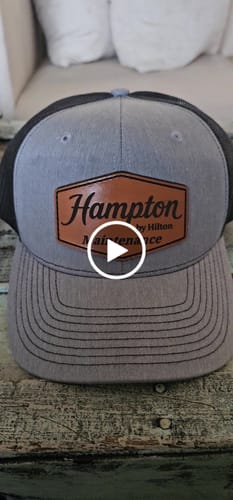 Customer video review of Richardson 112 Genuine Leather Patch Hats Laser Engraved