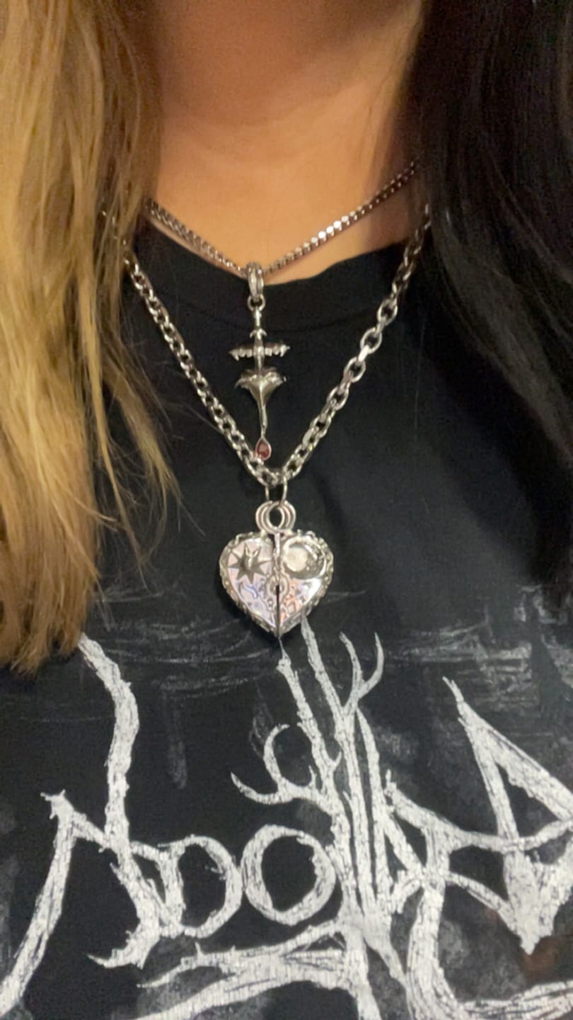 Customer photo review of COSMIC HEART PENDANT