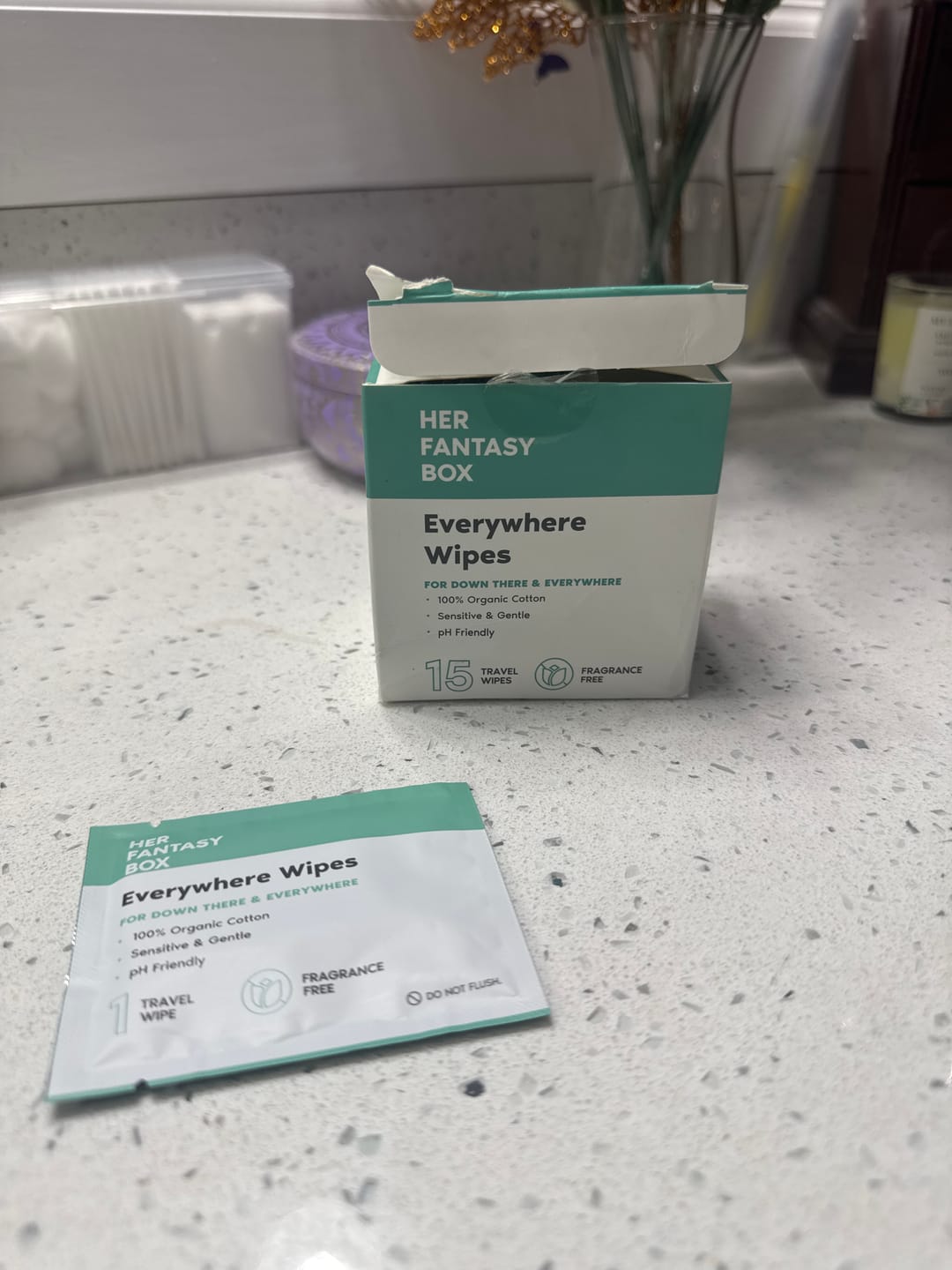 Customer photo review of Everywhere Wipes - Odor Removing Travel Wipes
