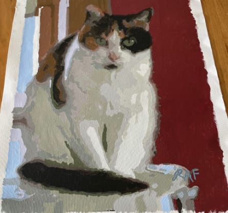 Customer photo review of Custom Paint By Numbers - Personalized Pet Portraits