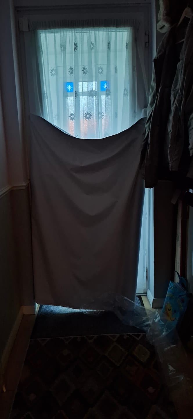 Customer photo review of Blackout Curtain Lining Fabric