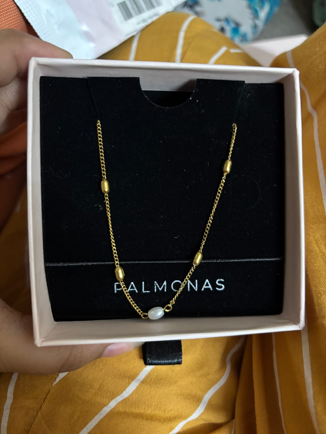 Customer photo review of Single Pearl Necklace