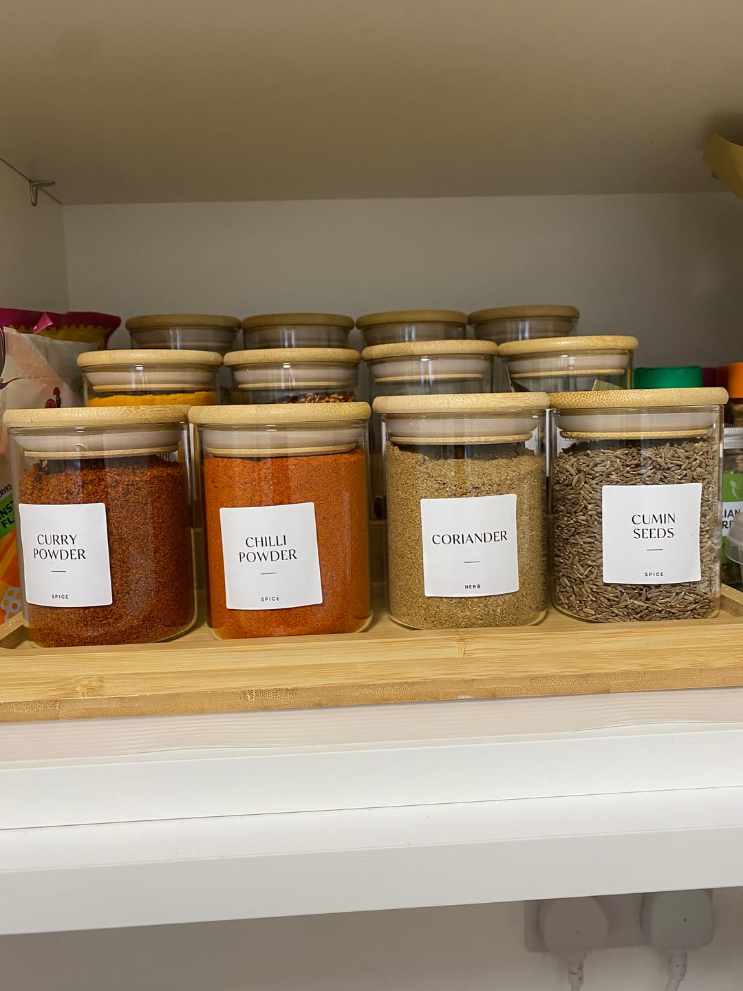 Customer photo review of Glass Spice Jar with Bamboo Lid 200ml Small
