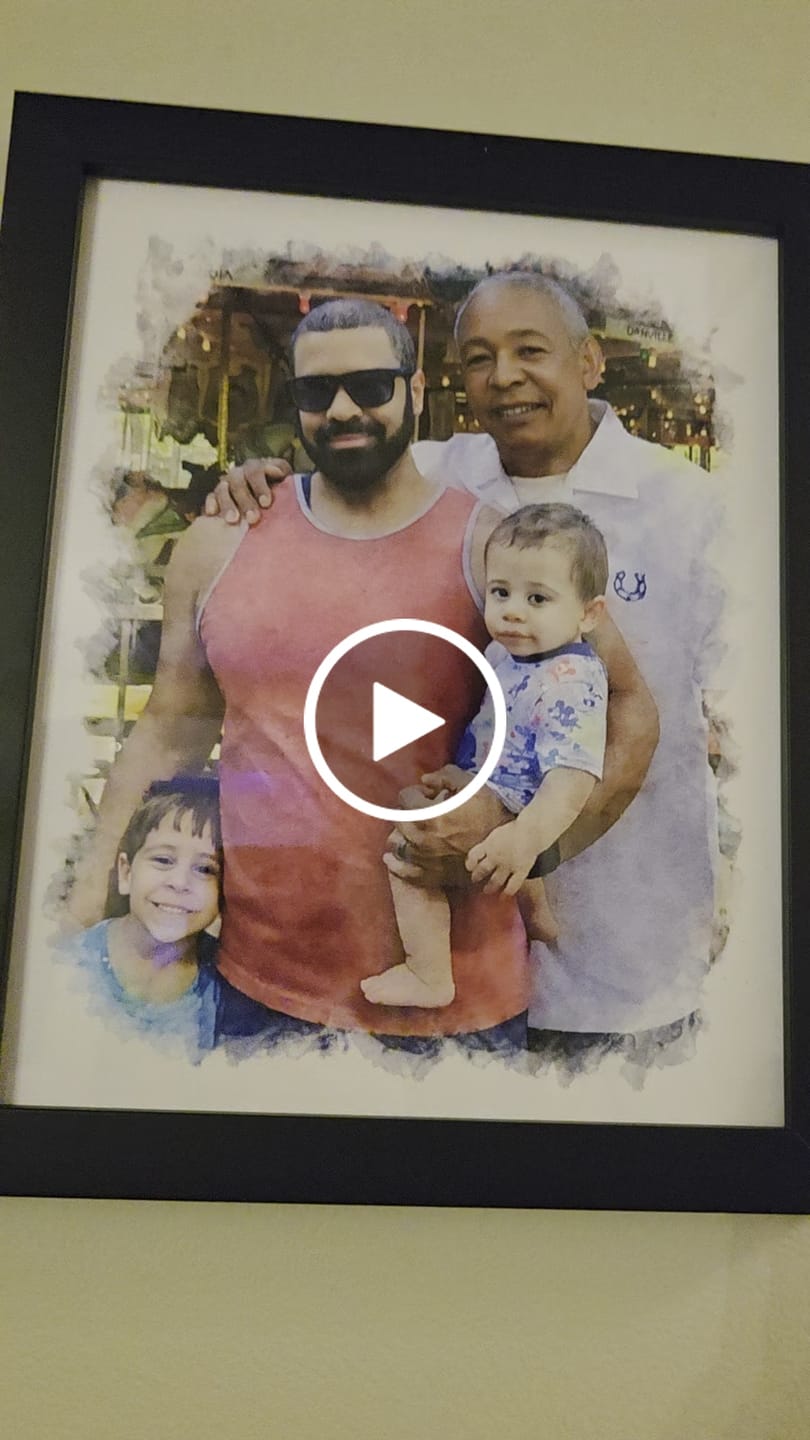 Customer video review of Custom Memorial Portrait