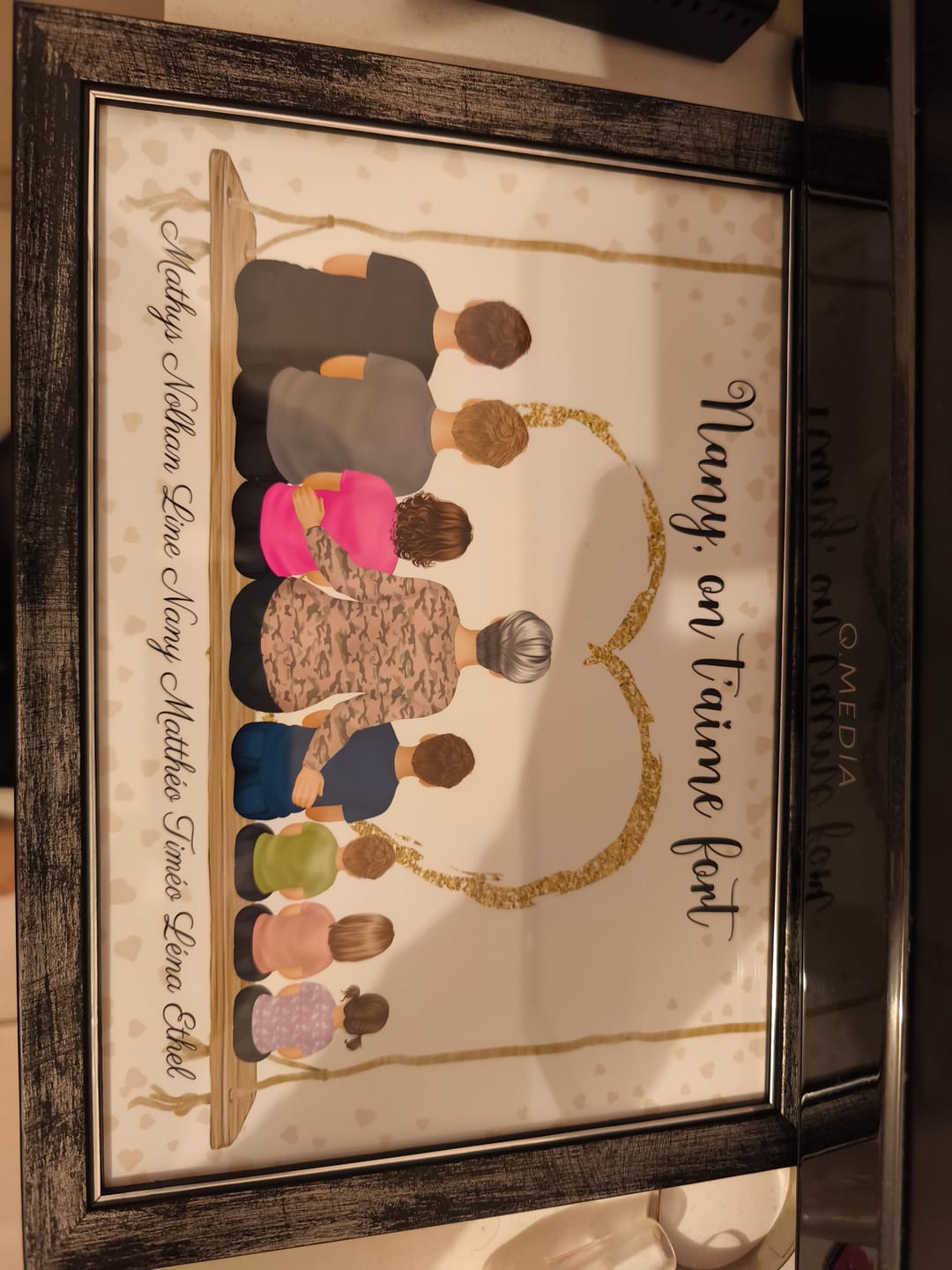 Customer photo review of Affiche Personnalisée - Mamie et Petits-enfants