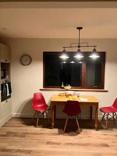 Customer photo review of Industrial 3-Light Bar Dome Pendant Light