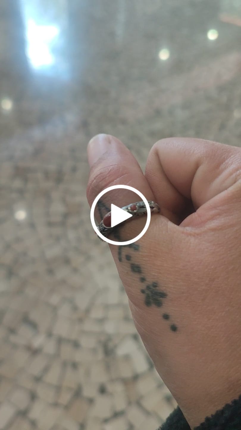 Customer video review of Women Vintage S925Silver Red Agate Adjustable Ring