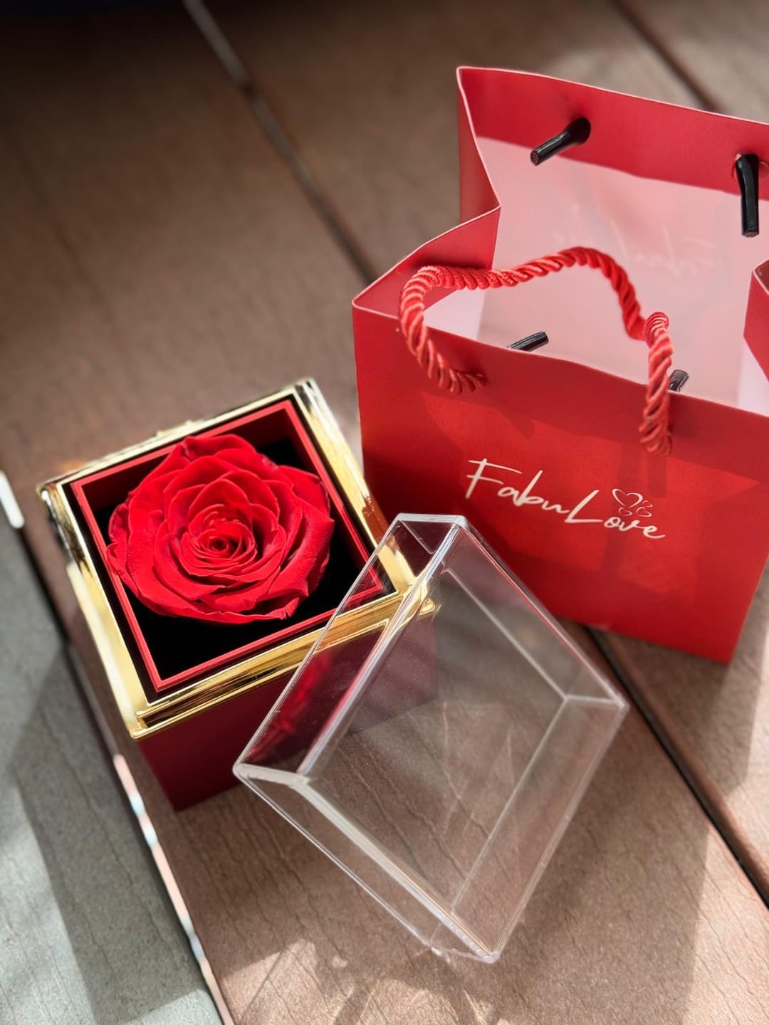 Customer photo review of Eternal Rose Box - W/ S925 Ring & Real Rose