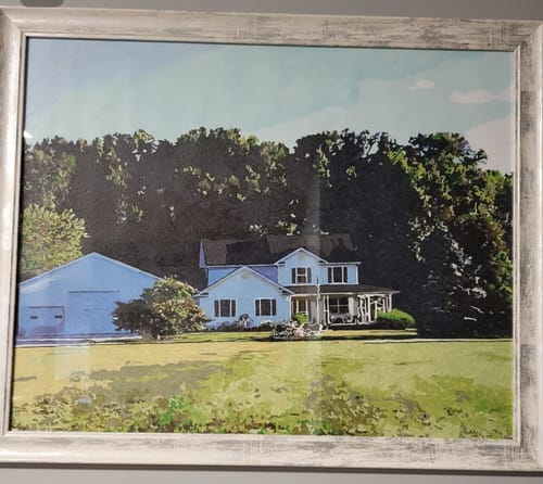 Customer photo review of Custom Paint By Numbers - Turn Trip Memory into Art