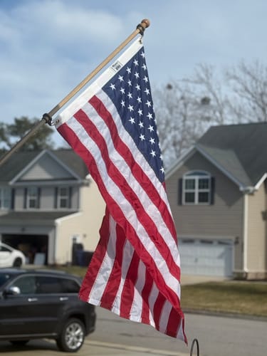 Customer photo review of 3' x 5' American Flag Set