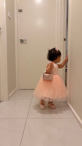 Customer photo review of Girl Christmas Dress Baby Girl Princess Dress Autumn Bow Puffy Toddler Birthday Party Dress Girl Formal Dresses