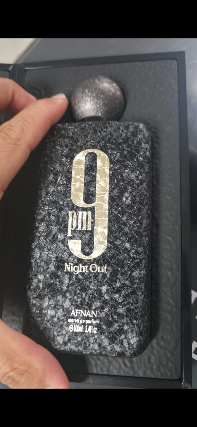 Customer photo review of Afnan 9PM Night Out Extrait de Parfum 3.4 oz (100 ml)