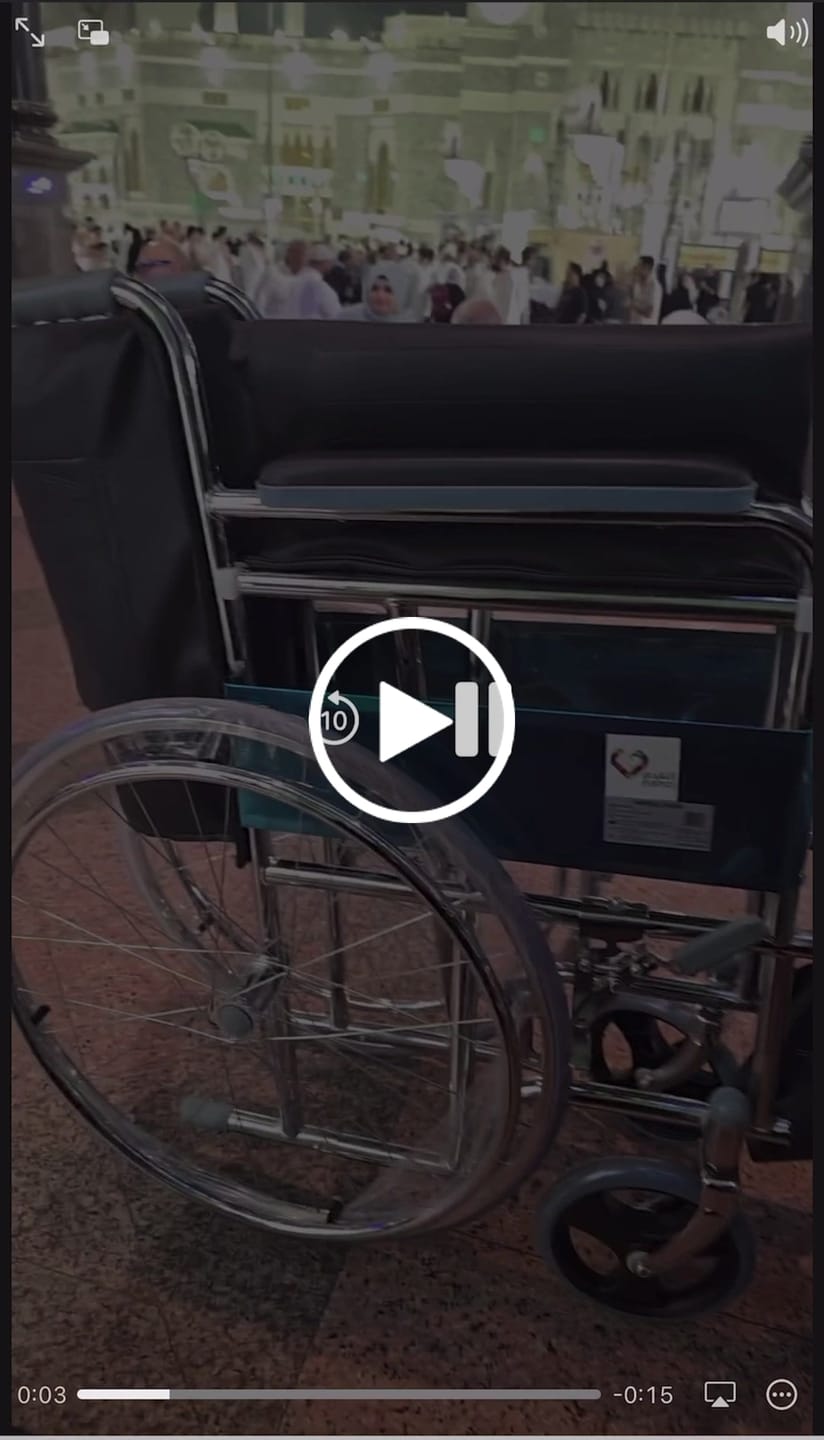 Customer video review of Mon fauteuil à Makkah