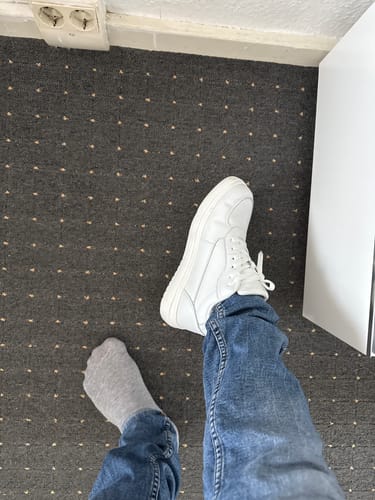 Customer photo review of ELEVATESHOES WHITE CASUAL