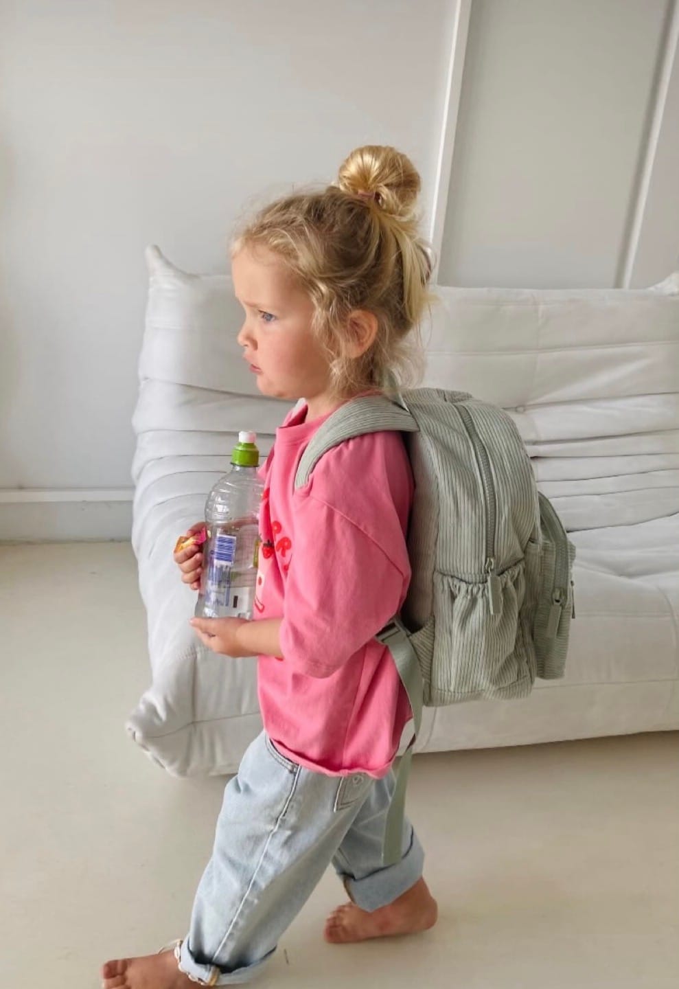 Customer photo review of Yooushi® Corduroy Backpack – Mint Green