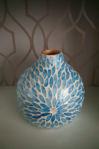 Customer photo review of Azure Medium Vase
