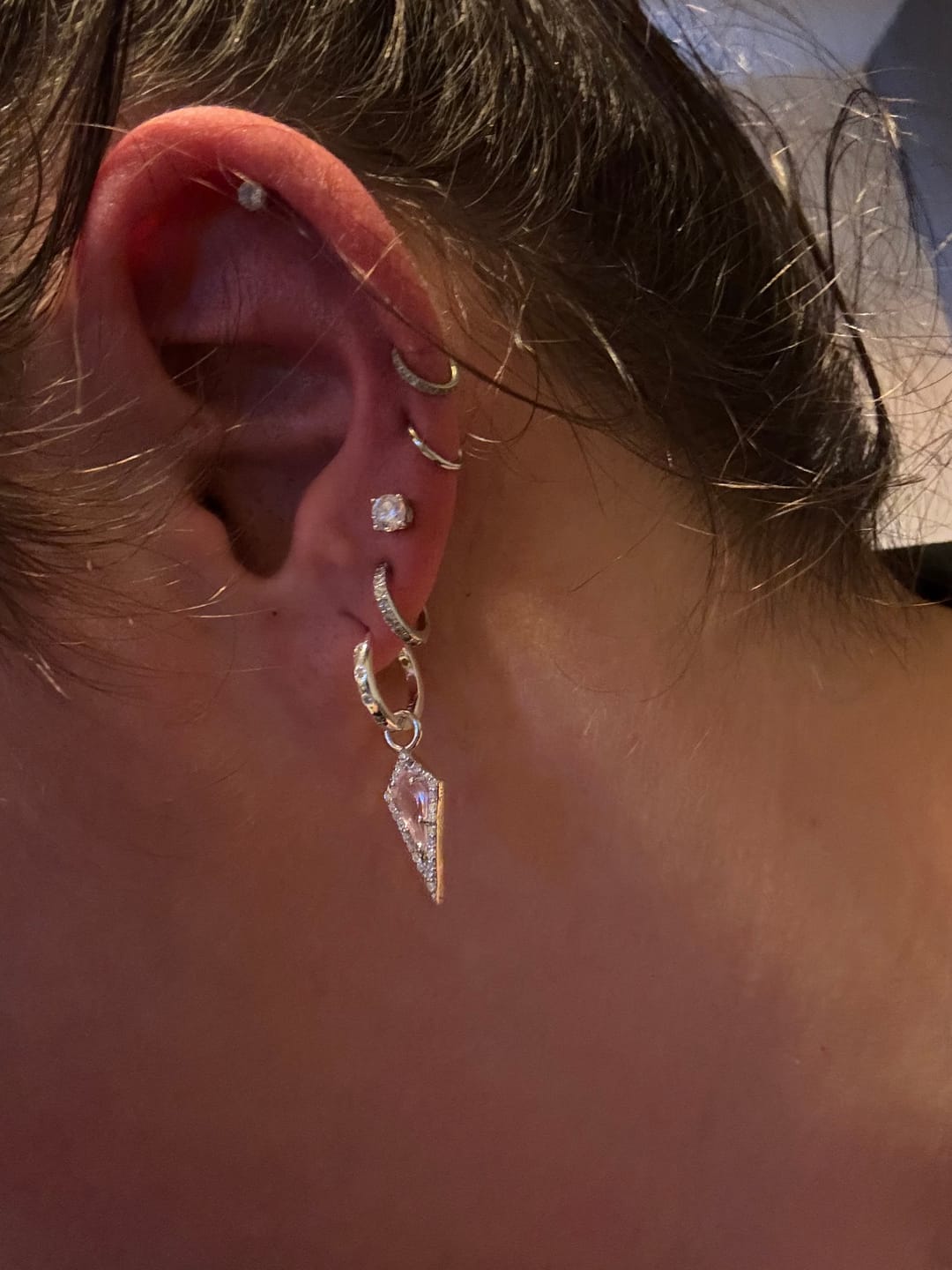 Customer photo review of Cartilage Hoop (18g)