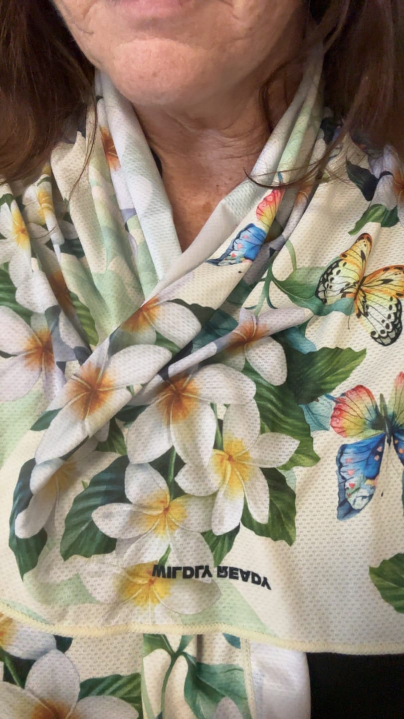 Customer photo review of Cooling Towel - Frangipani Cream