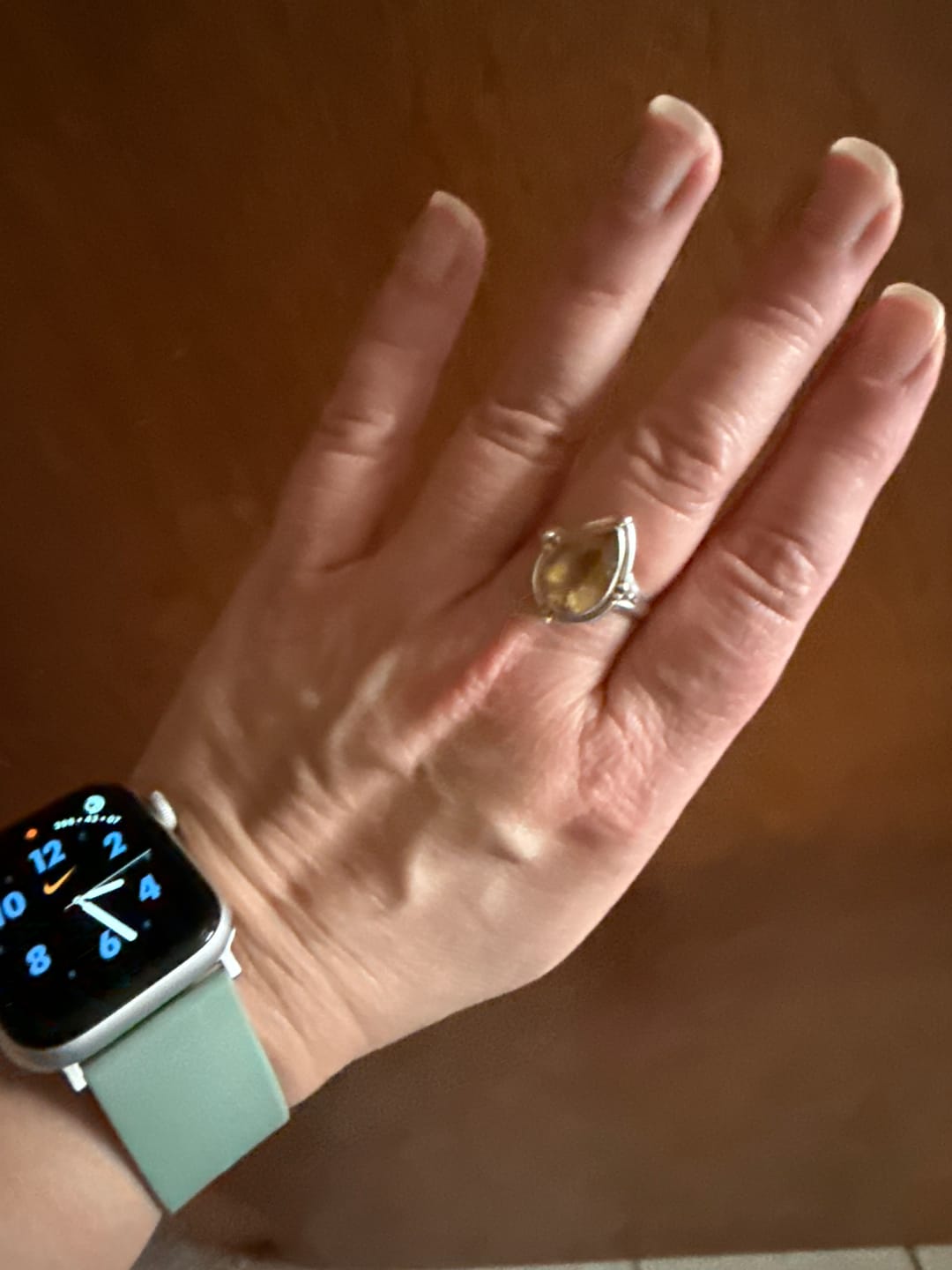 Customer photo review of Citrine Teardrop Ring Sterling Silver