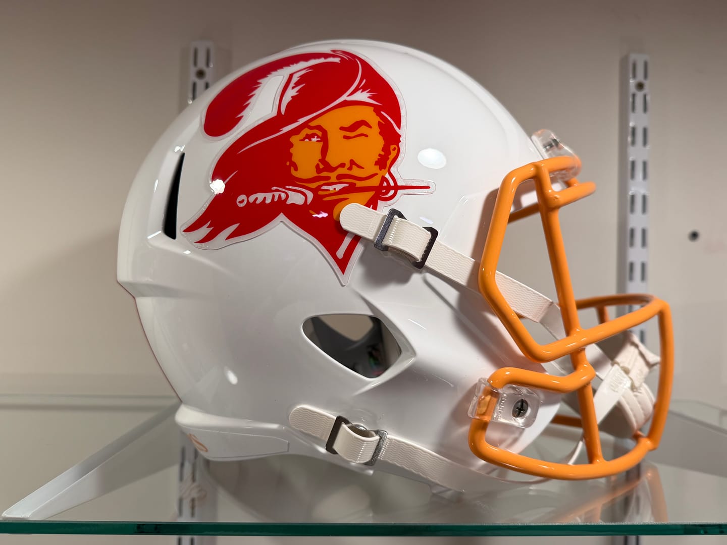 Customer photo review of Tampa Bay Bucs Riddell Speed Replica Helmet - Throwback 1976-1996