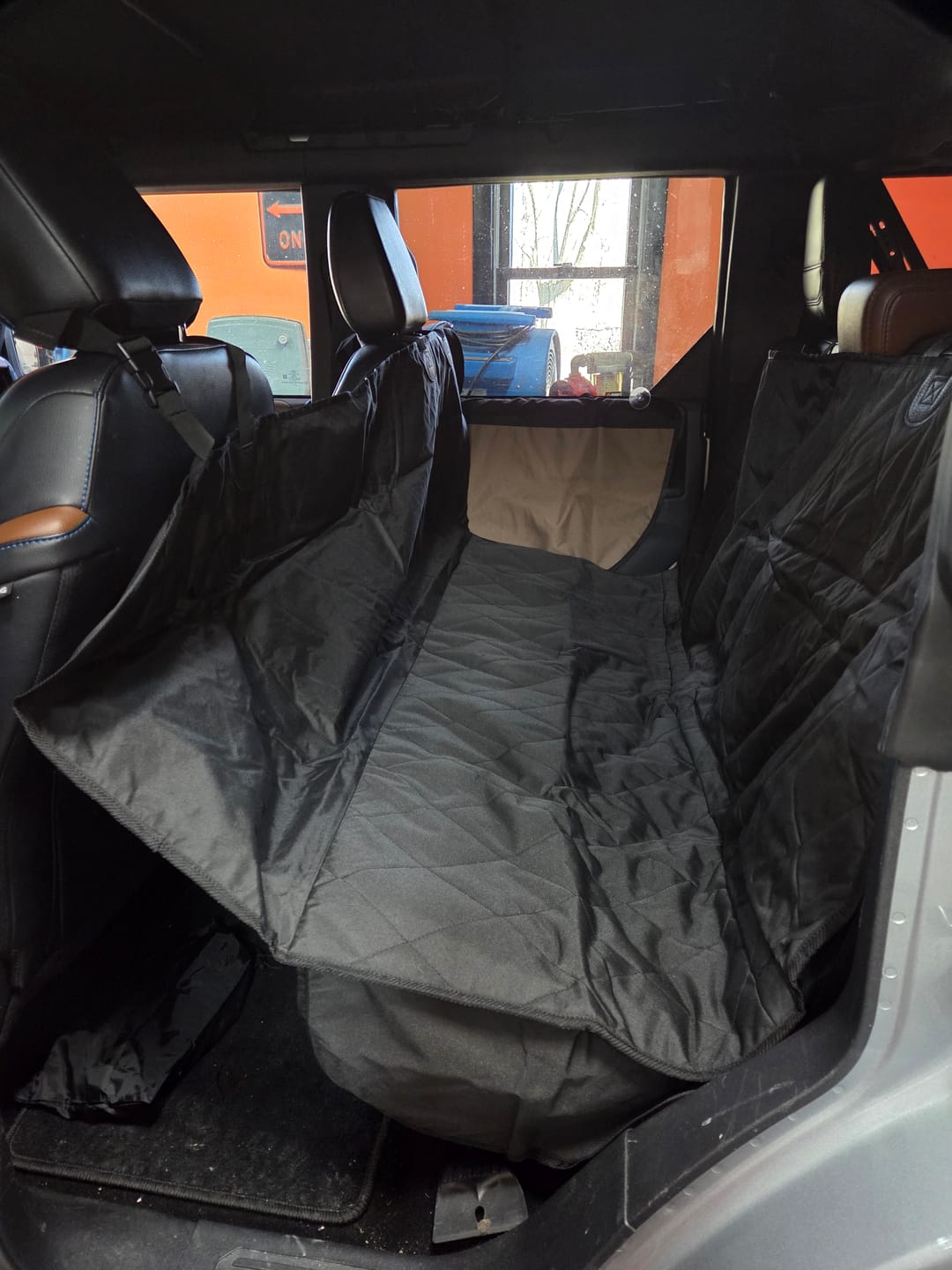 Customer photo review of Dog Rear Seat Cover with Hammock - Regular