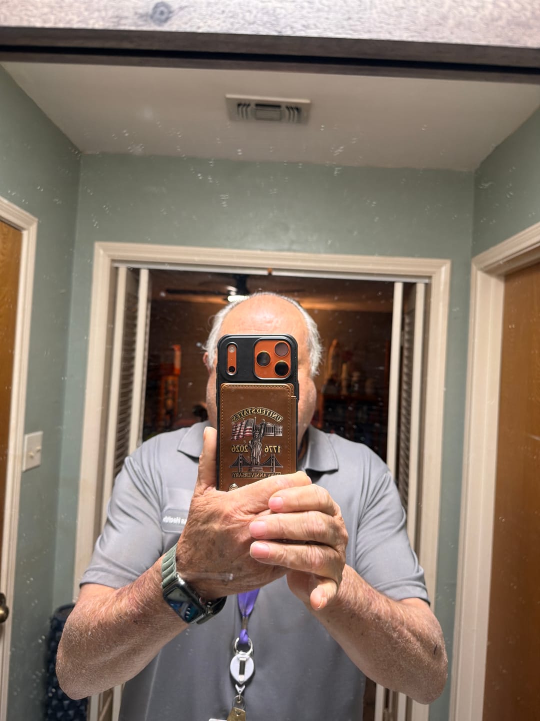 Customer photo review of 250th Anniversary - Personalized Wallet Phone Case