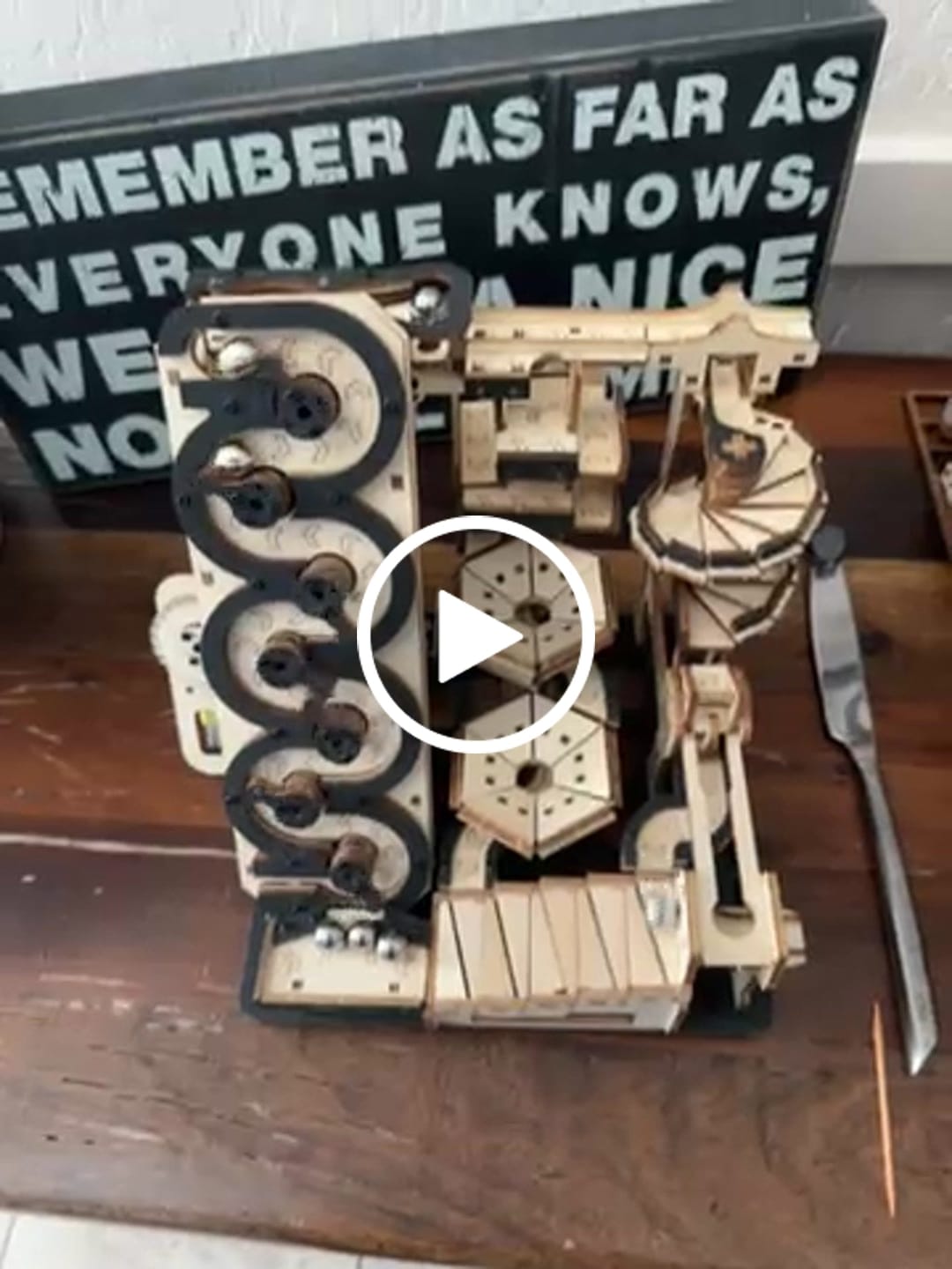 Customer video review of Electric Mechanical Marble Run 3D Wooden Puzzle