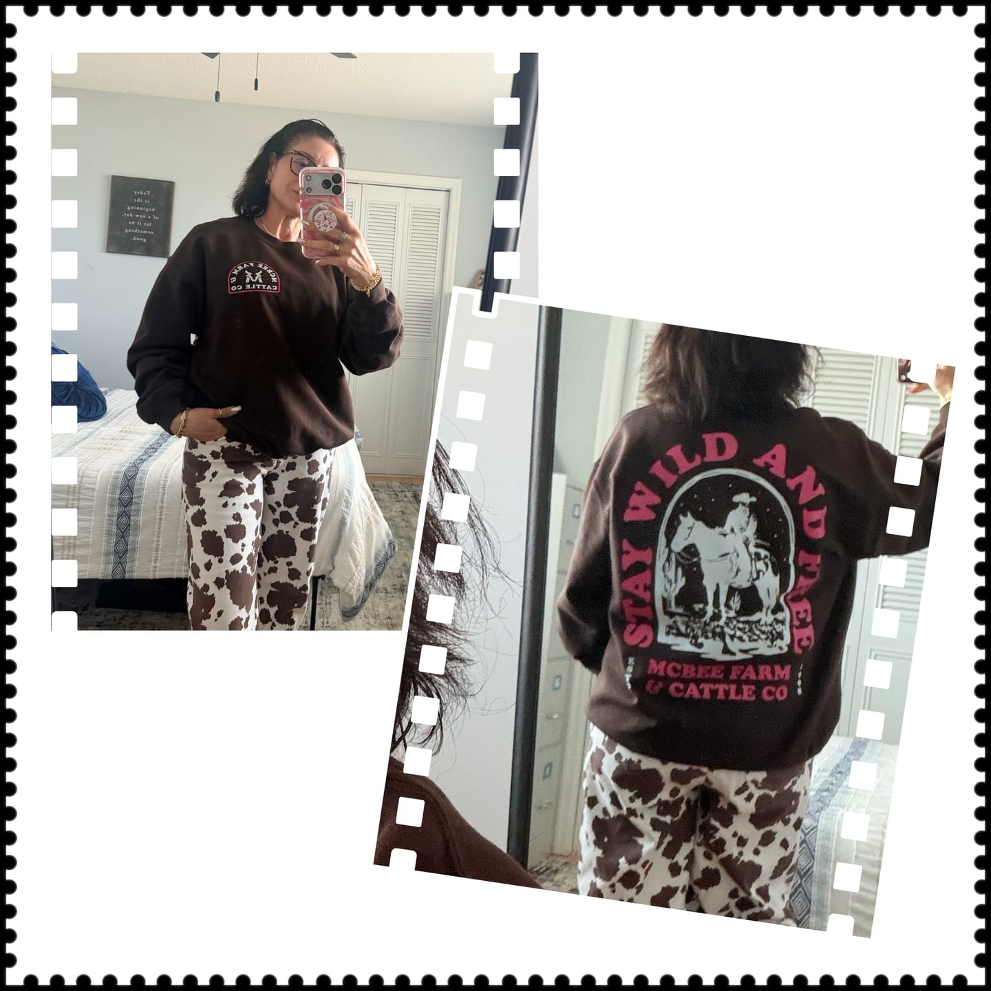 Customer photo review of Stay Wild Western Crewneck