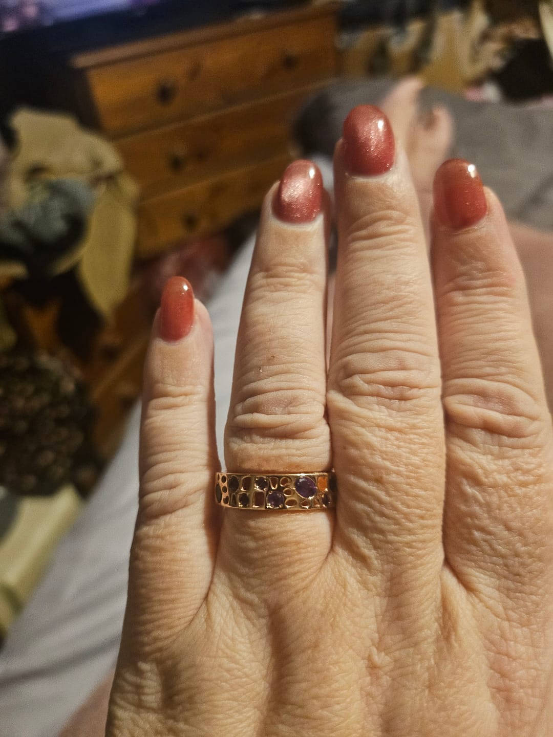 Customer photo review of Lattice Band Ring Collection