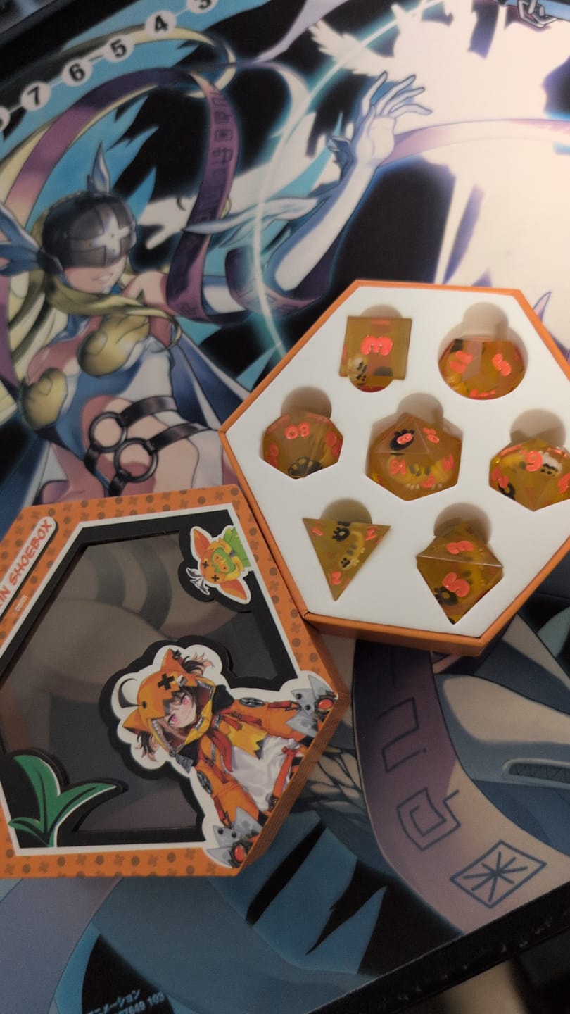 Customer photo review of PRE-ORDER | Gigi Murin Resin Dice Set | hololive English x MMG Exclusive