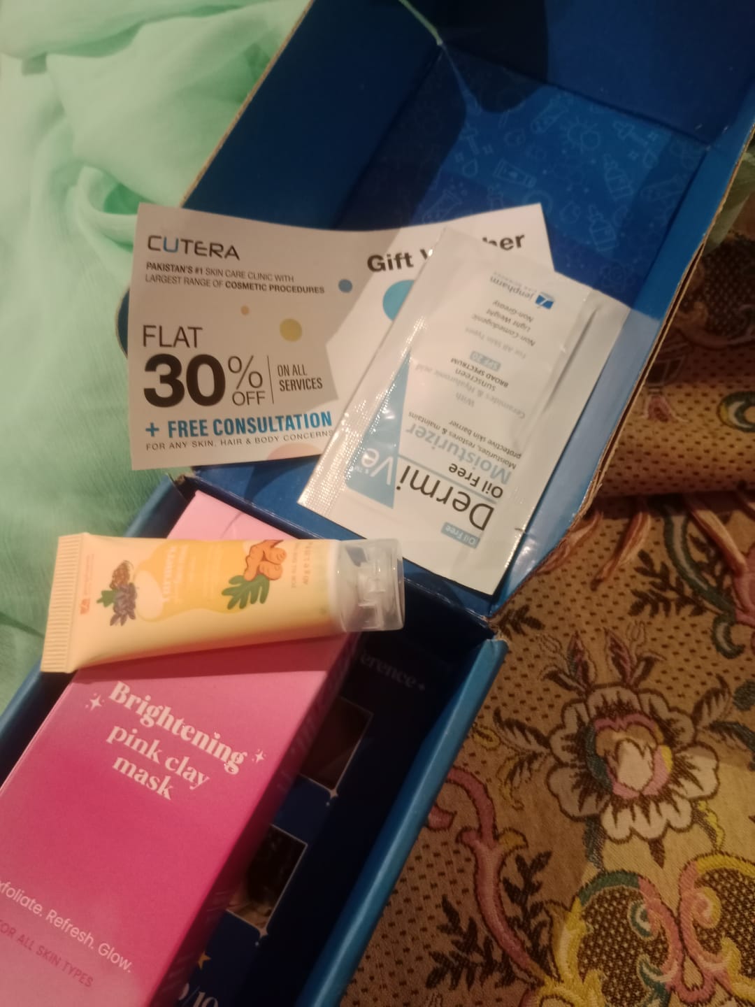 Customer photo review of Brightening Pink Clay Mask